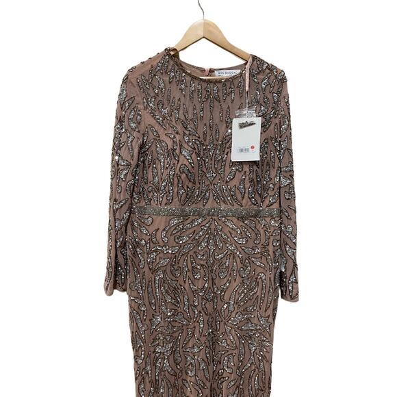 MAC DUGGAL EMBELLISHED ILLUSION SHEATH DRESS 5521 SIZE 16 - Picture 6 of 12